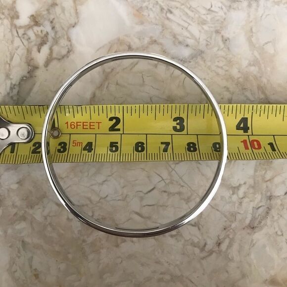 925 Sterling & Diamonds Solid Matching Bangle & Ring Set - Picture 11 of 11